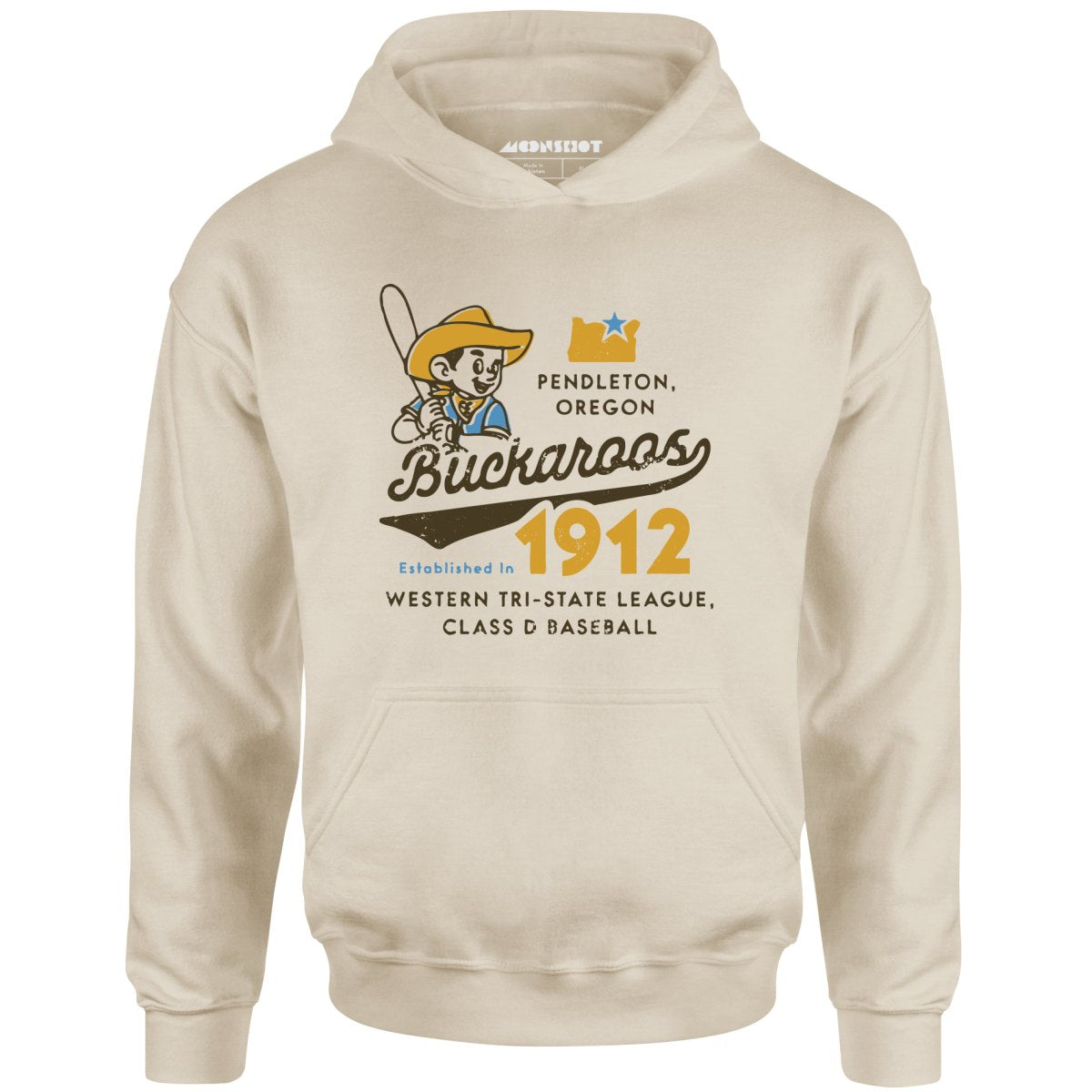 Pendleton Buckaroos - Oregon - Vintage Defunct Baseball Teams - Unisex Hoodie