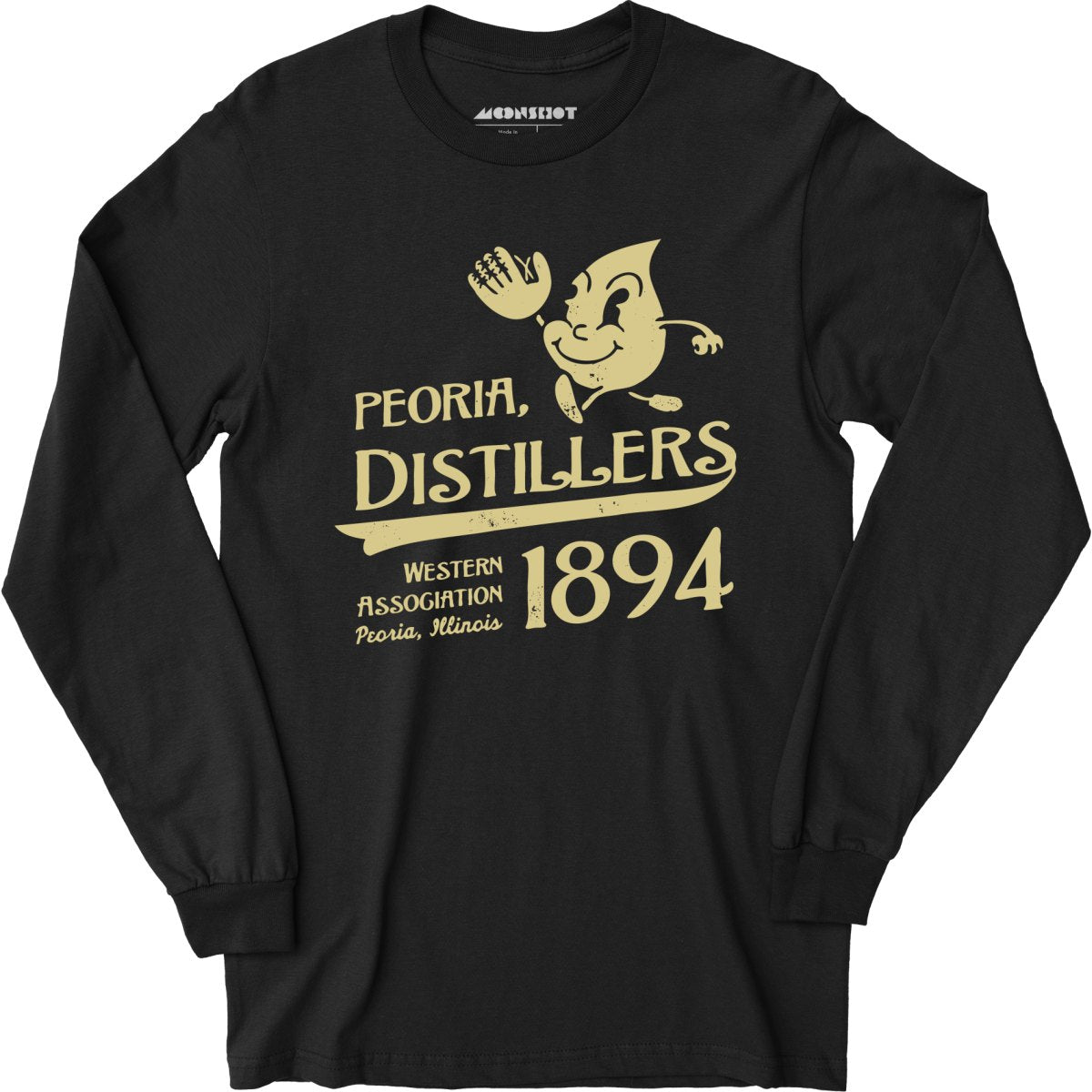 Peoria Distillers - Illinois - Vintage Defunct Baseball Teams - Long Sleeve T-Shirt