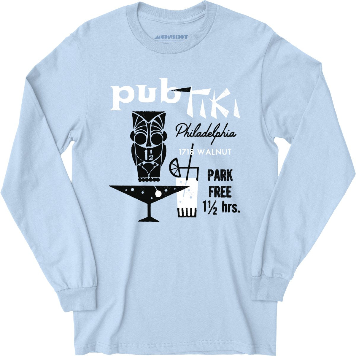 Pub Tiki - Philadelphia, PA - Vintage Tiki Bar - Long Sleeve T-Shirt