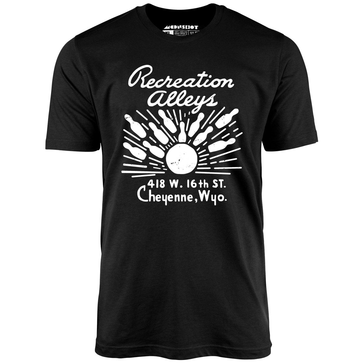 Recreation Alleys - Cheyenne, WY - Vintage Bowling Alley - Unisex T-Shirt