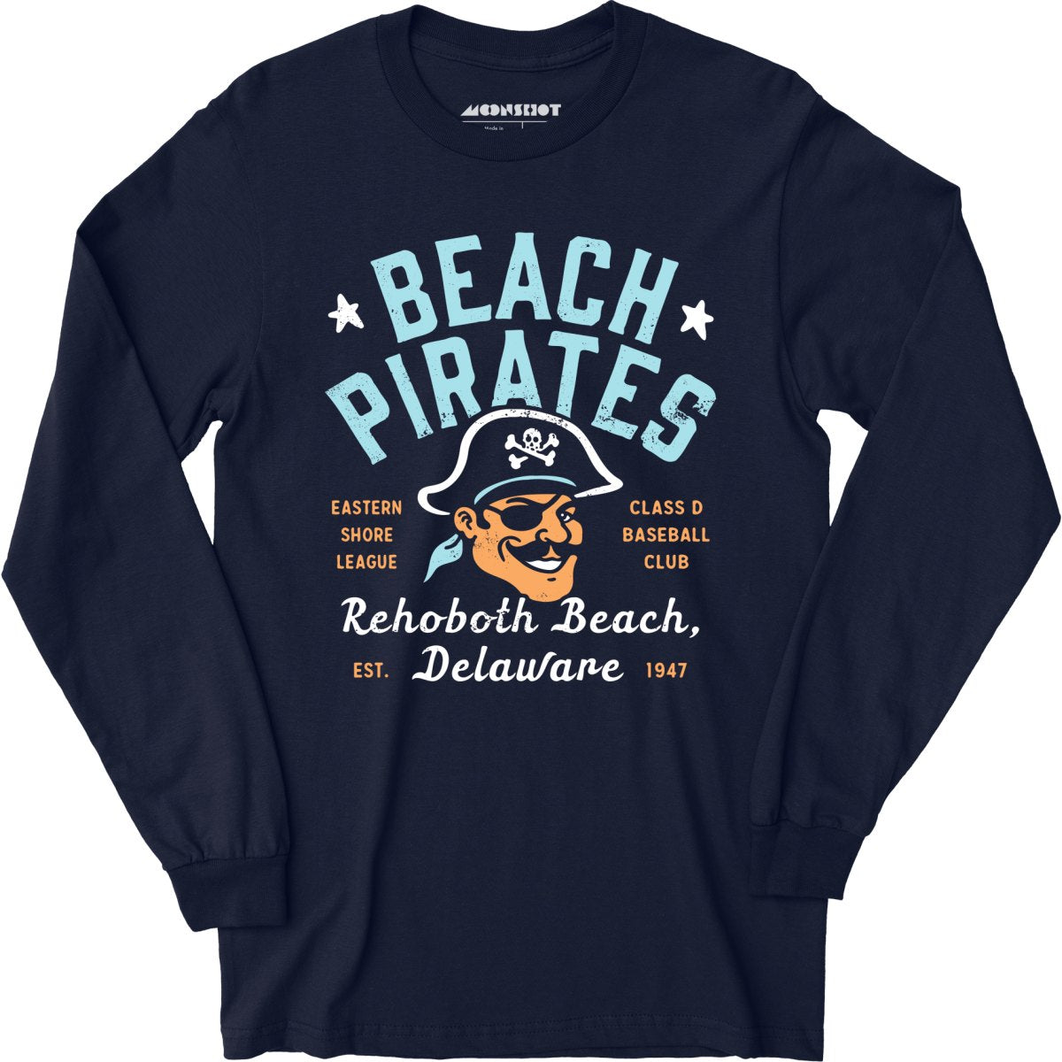 Rehoboth Beach Pirates - Delaware - Vintage Defunct Baseball Teams - Long Sleeve T-Shirt