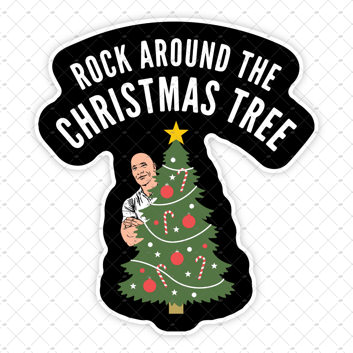 Rock Around The Christmas Tree - Sticker