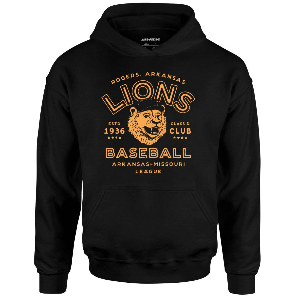 Rogers Lions - Arkansas - Vintage Defunct Baseball Teams - Unisex Hoodie