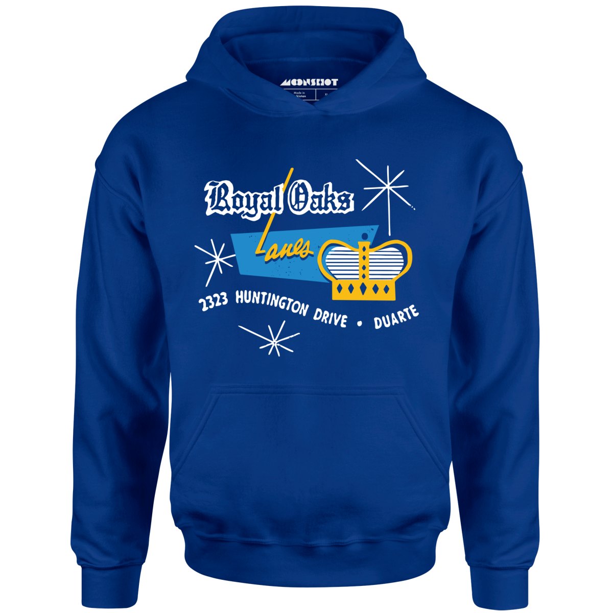 Royal Oaks Lanes - Duarte, CA - Vintage Bowling Alley - Unisex Hoodie