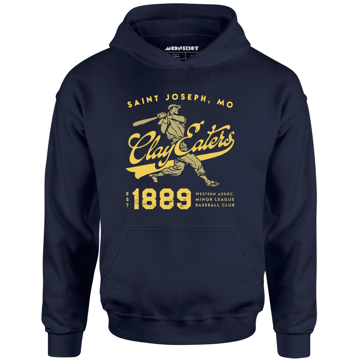 Saint Joseph Clay Eaters - Missouri - Vintage Defunct Baseball Teams - Unisex Hoodie