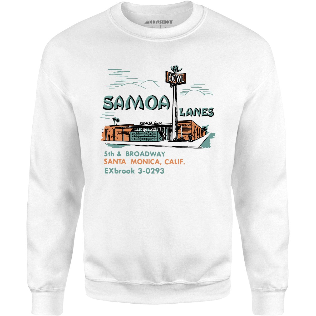 Samoa Lanes - Santa Monica, CA - Vintage Bowling Alley - Unisex Sweatshirt