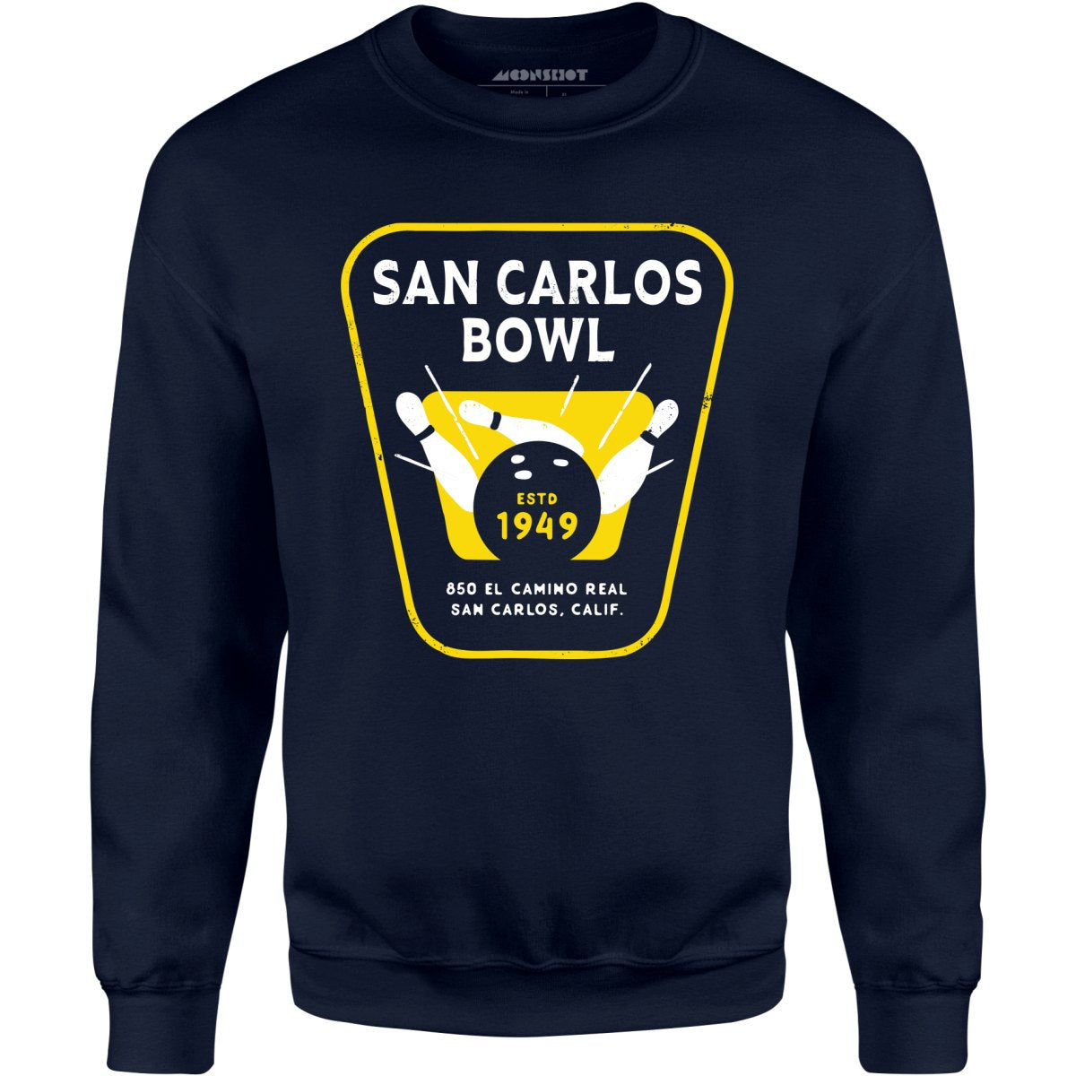 San Carlos Bowl - San Carlos, CA - Vintage Bowling Alley - Unisex Sweatshirt