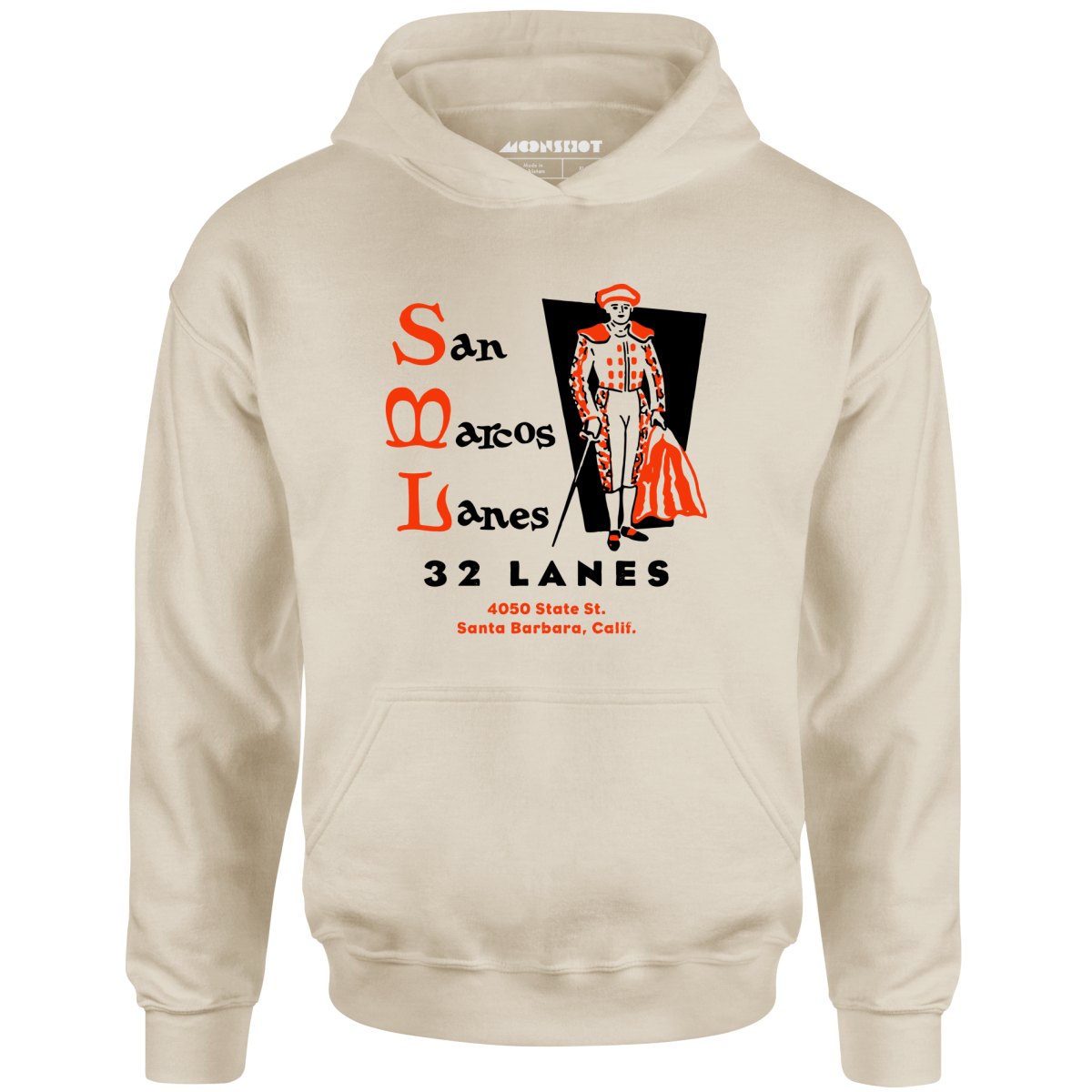 San Marcos Lanes - Santa Barbara, CA - Vintage Bowling Alley - Unisex Hoodie