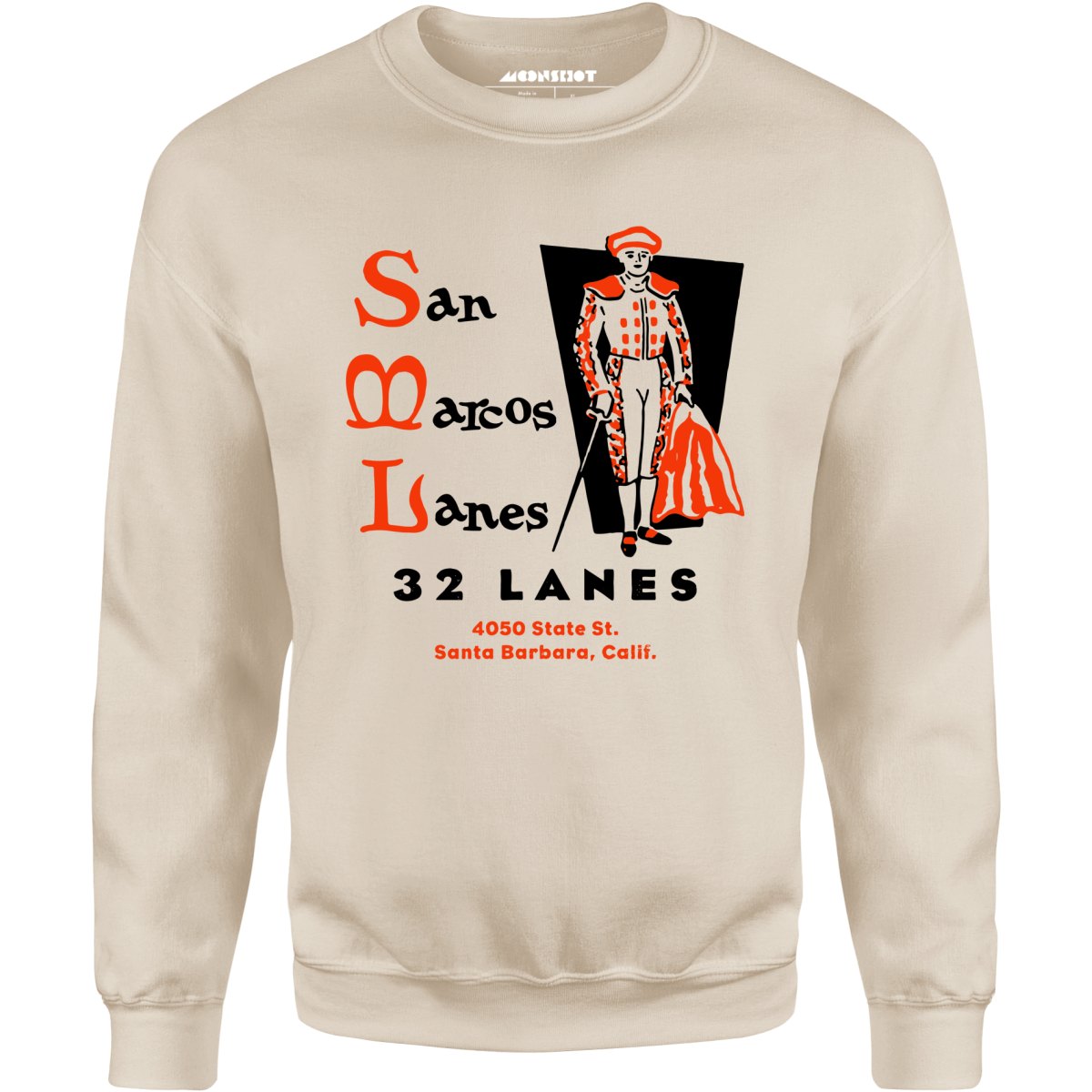 San Marcos Lanes - Santa Barbara, CA - Vintage Bowling Alley - Unisex Sweatshirt