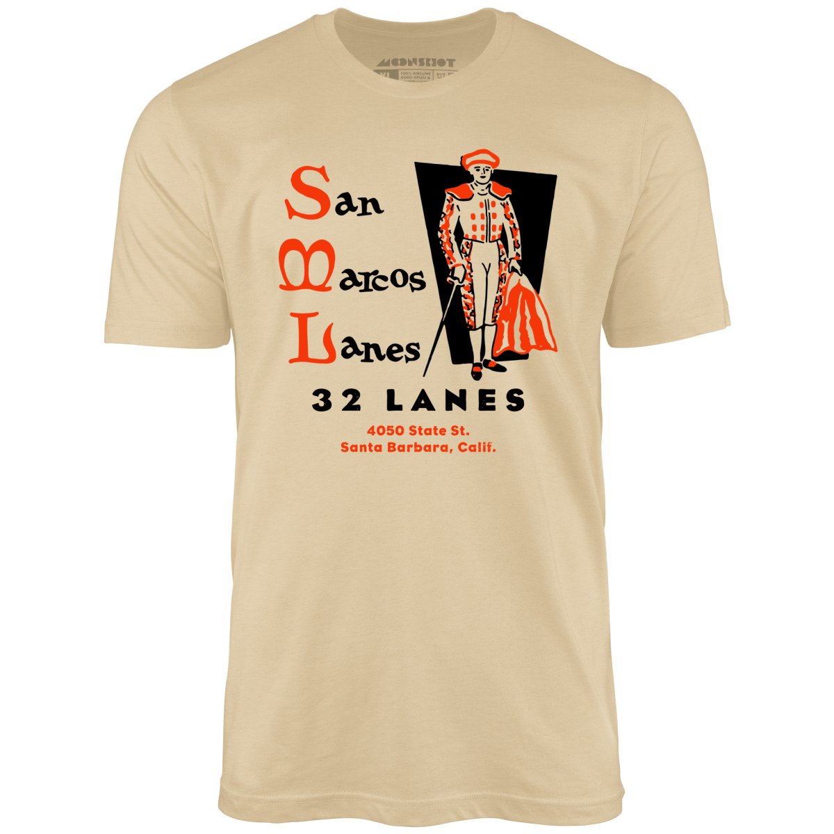 San Marcos Lanes - Santa Barbara, CA - Vintage Bowling Alley - Unisex T-Shirt