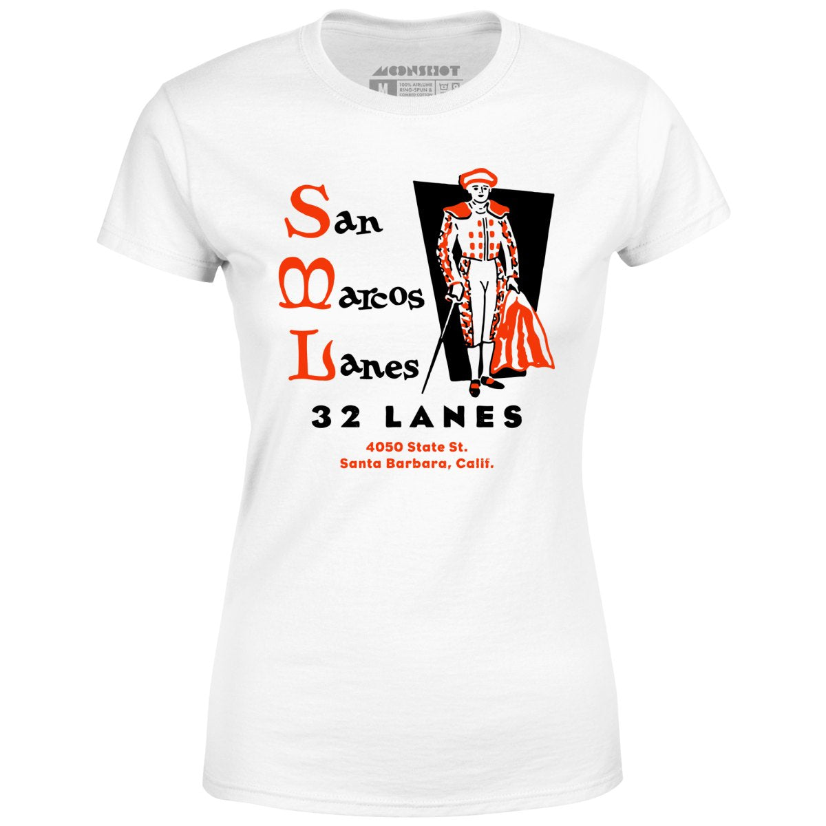 San Marcos Lanes - Santa Barbara, CA - Vintage Bowling Alley - Women's T-Shirt