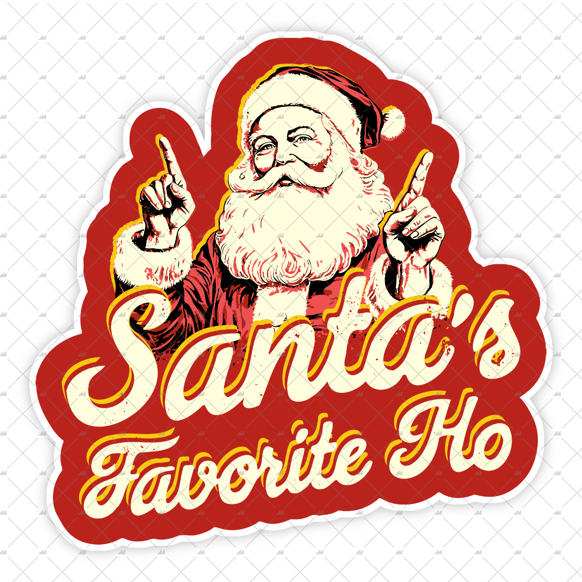 Santa's Favorite Ho - Sticker