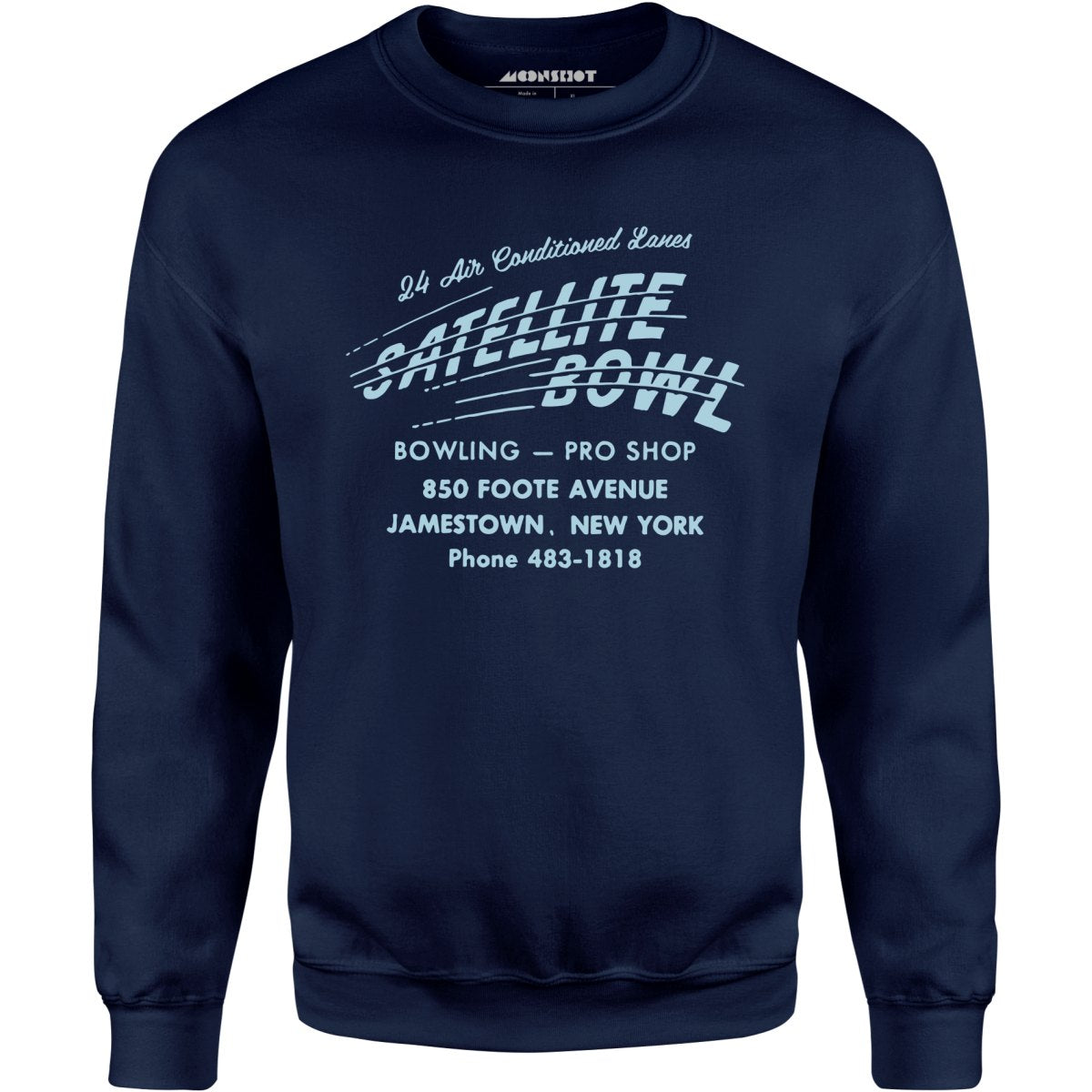 Satellite Bowl - Jamestown, NY - Vintage Bowling Alley - Unisex Sweatshirt