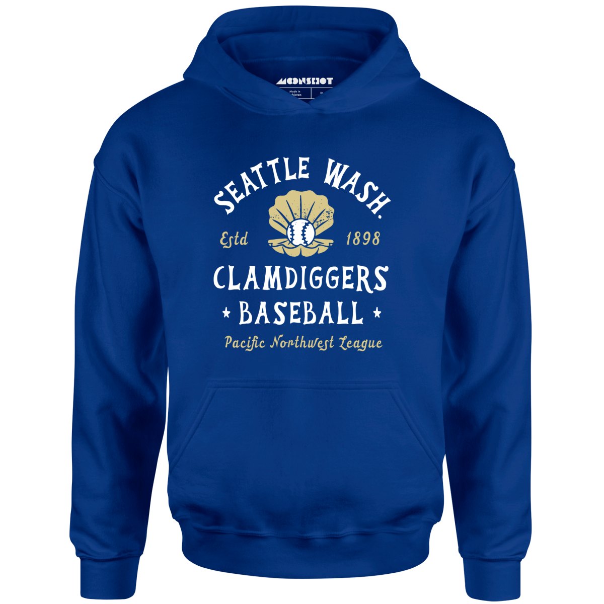 Seattle Clamdiggers - Washington - Vintage Defunct Baseball Teams - Unisex Hoodie