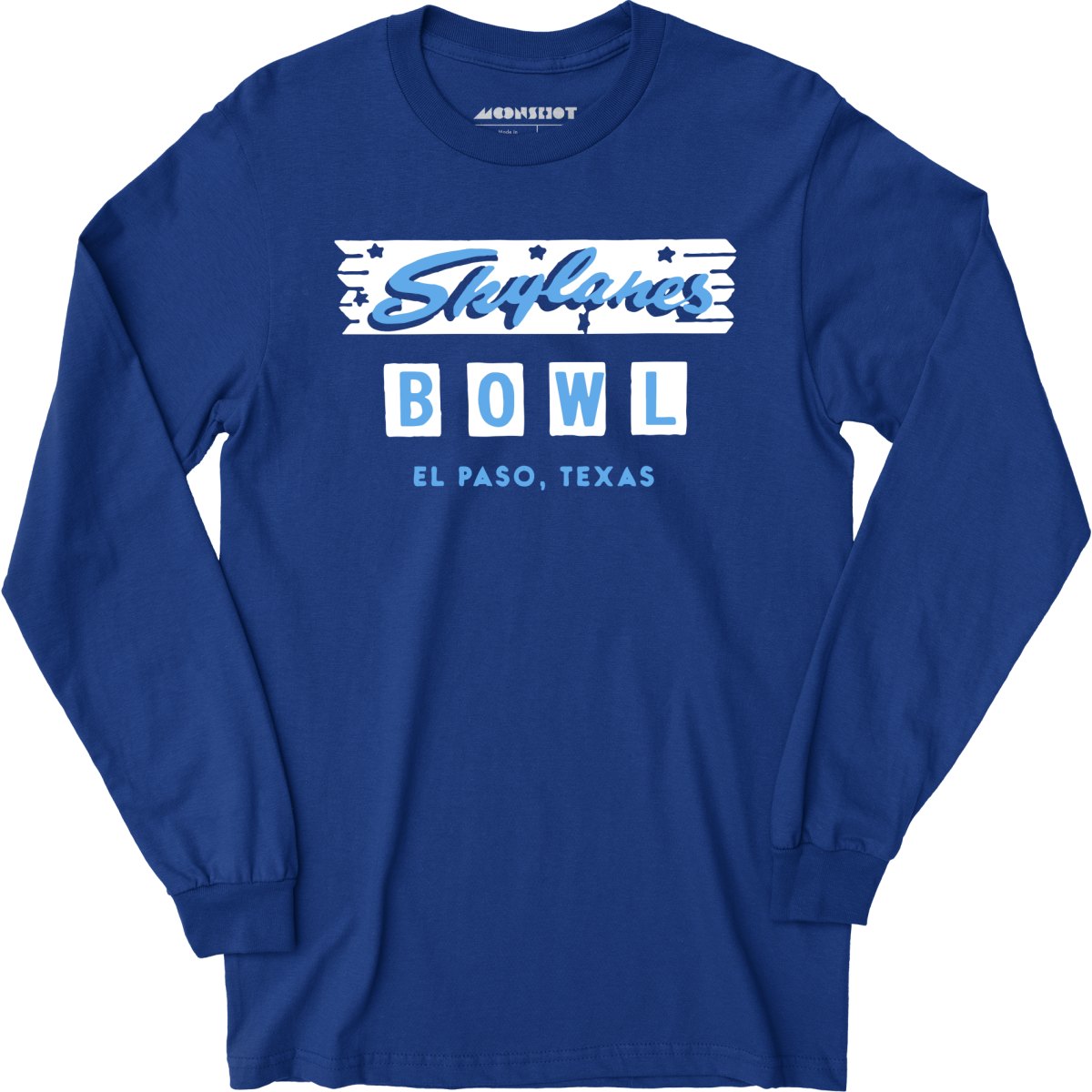 Skylanes Bowl - El Paso, TX - Vintage Bowling Alley - Long Sleeve T-Shirt