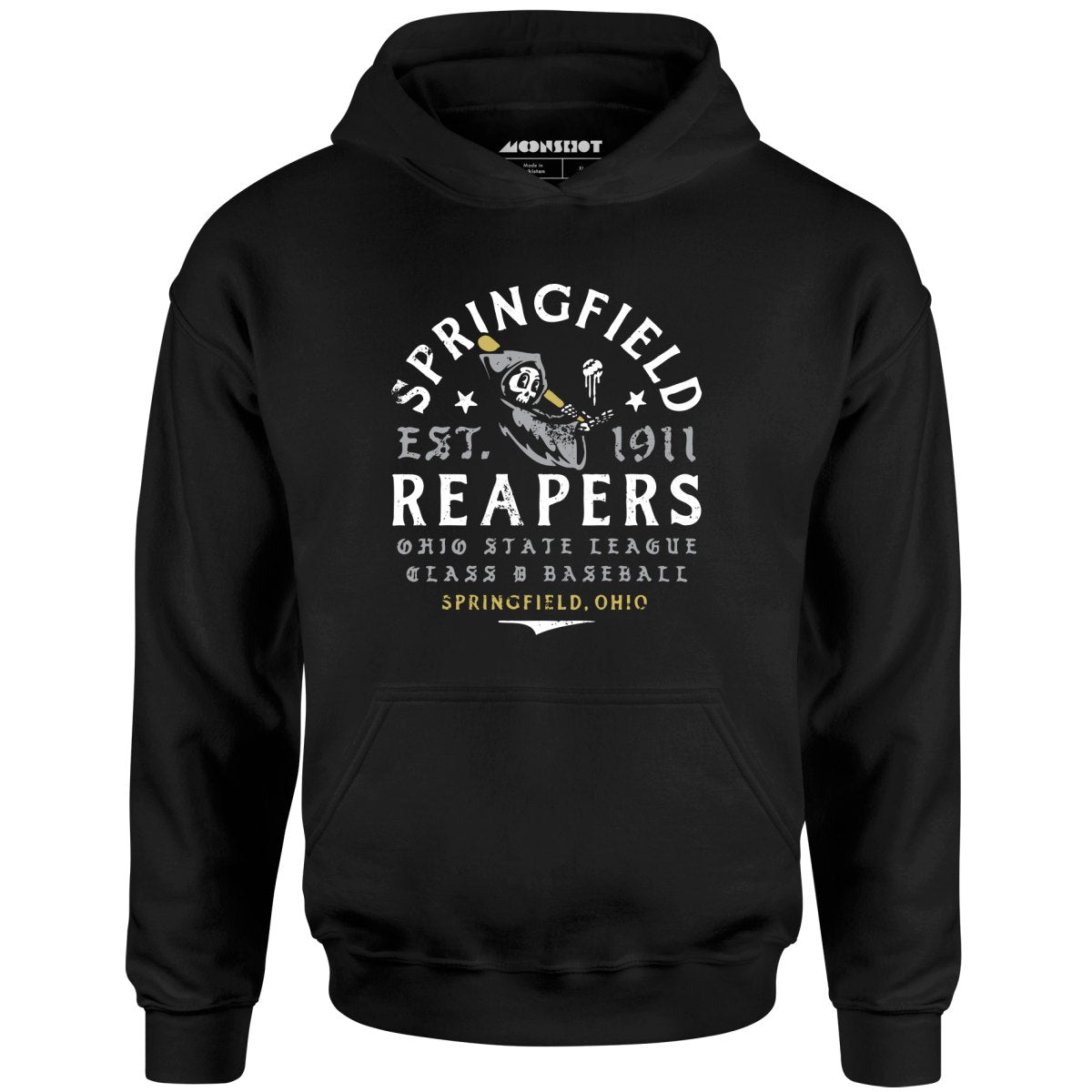 Springfield Reapers - Ohio - Vintage Defunct Baseball Teams - Unisex Hoodie