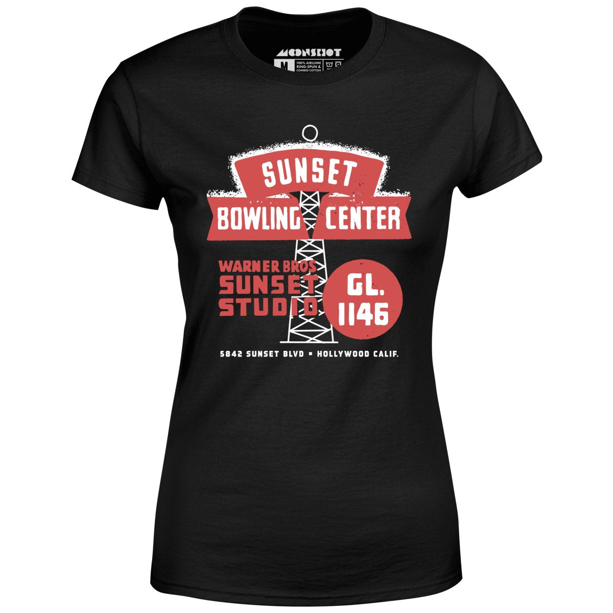 Sunset Bowling Center - Hollywood, CA - Vintage Bowling Alley - Women's T-Shirt