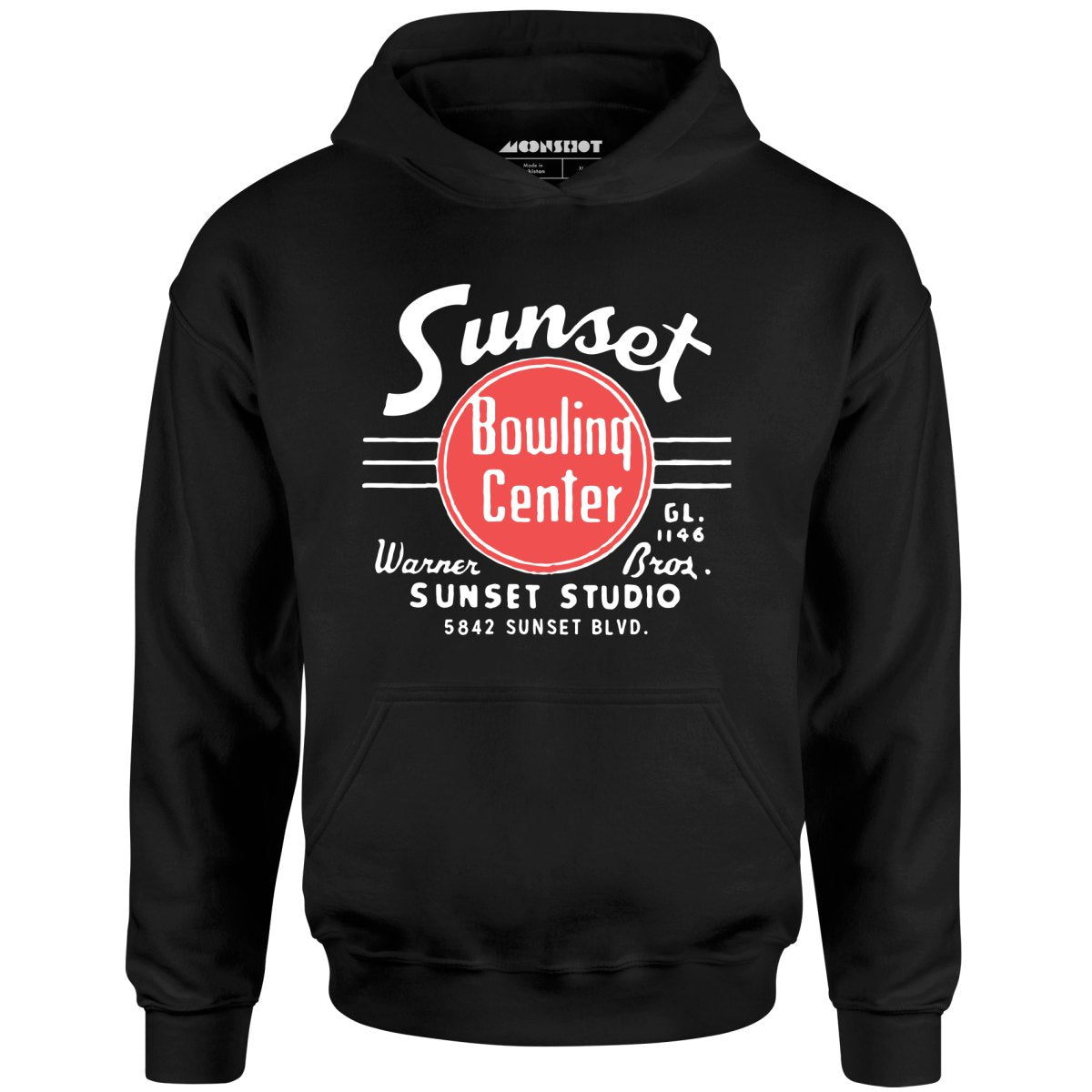 Sunset Bowling Center v2 - Hollywood, CA - Vintage Bowling Alley - Unisex Hoodie