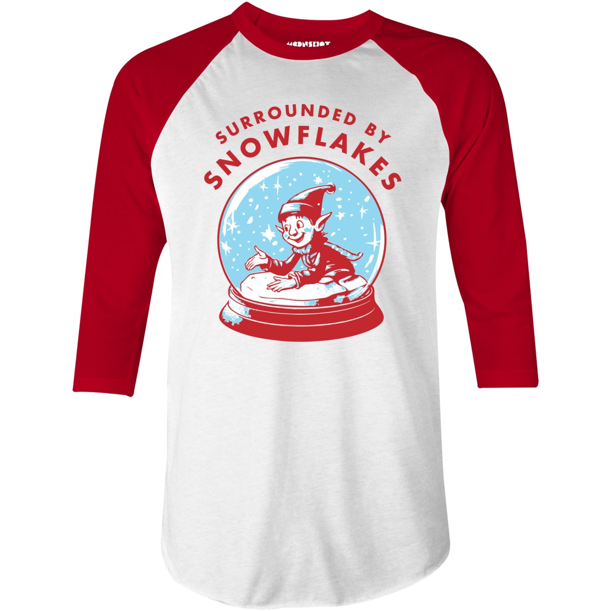 Surrounded by Snowflakes - 3/4 Sleeve Raglan T-Shirt