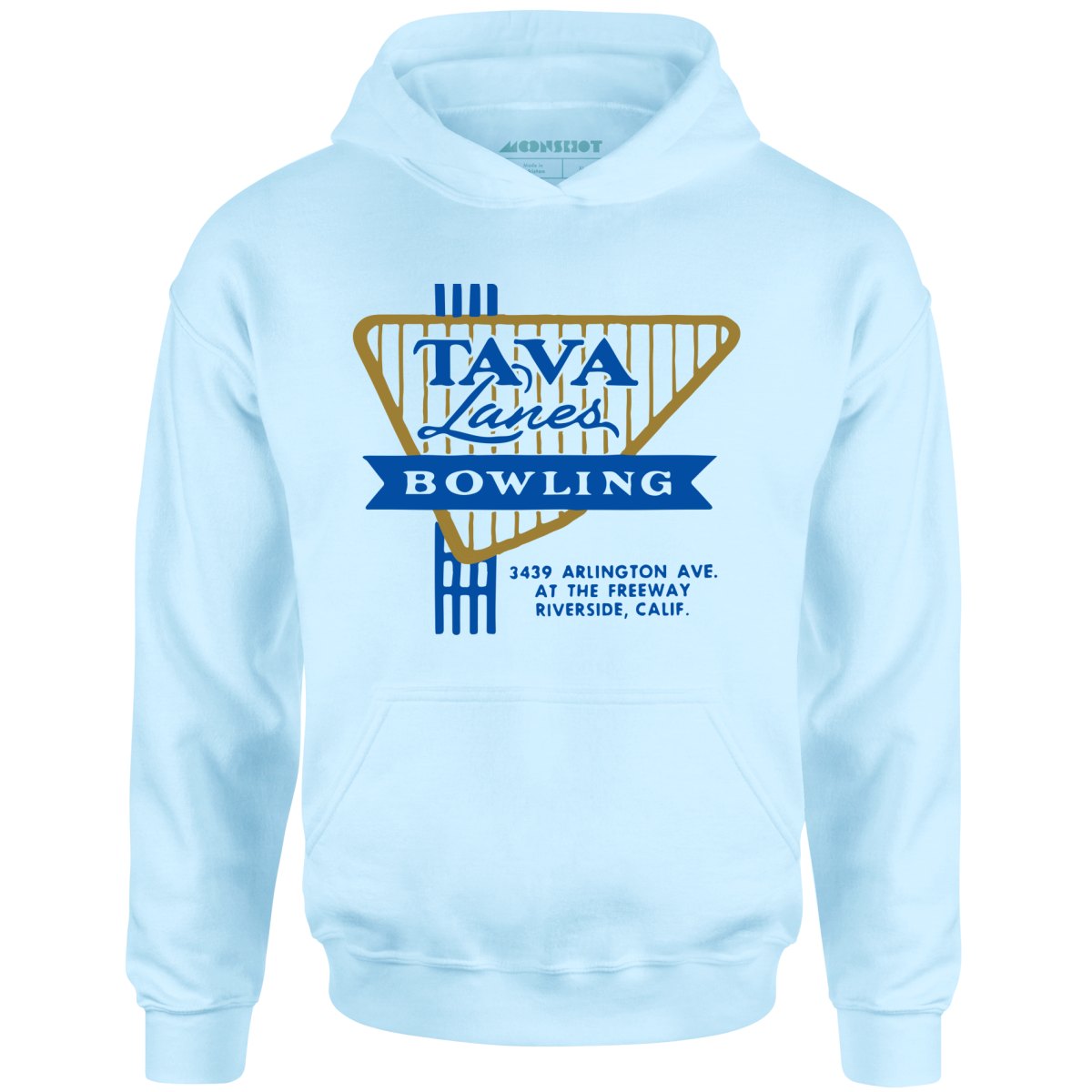 Tava Lanes - Riverside, CA - Vintage Bowling Alley - Unisex Hoodie