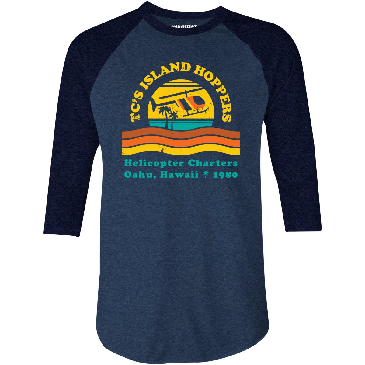 TC's Island Hoppers - 3/4 Sleeve Raglan T-Shirt