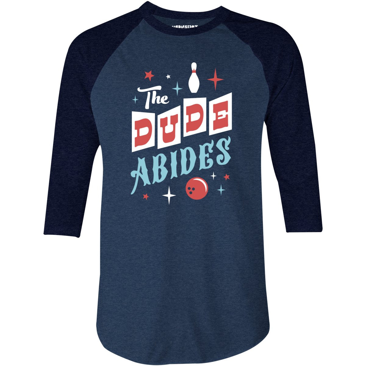 The Dude Abides Retro - 3/4 Sleeve Raglan T-Shirt