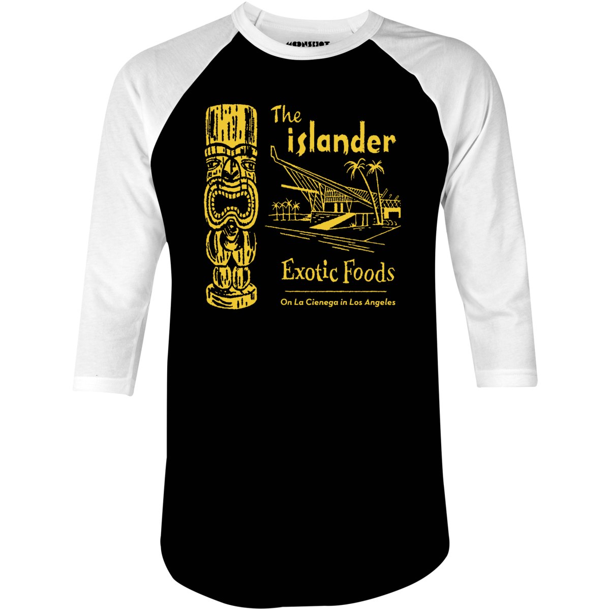 The Islander - Los Angeles, CA - Vintage Tiki Bar - 3/4 Sleeve Raglan T-Shirt