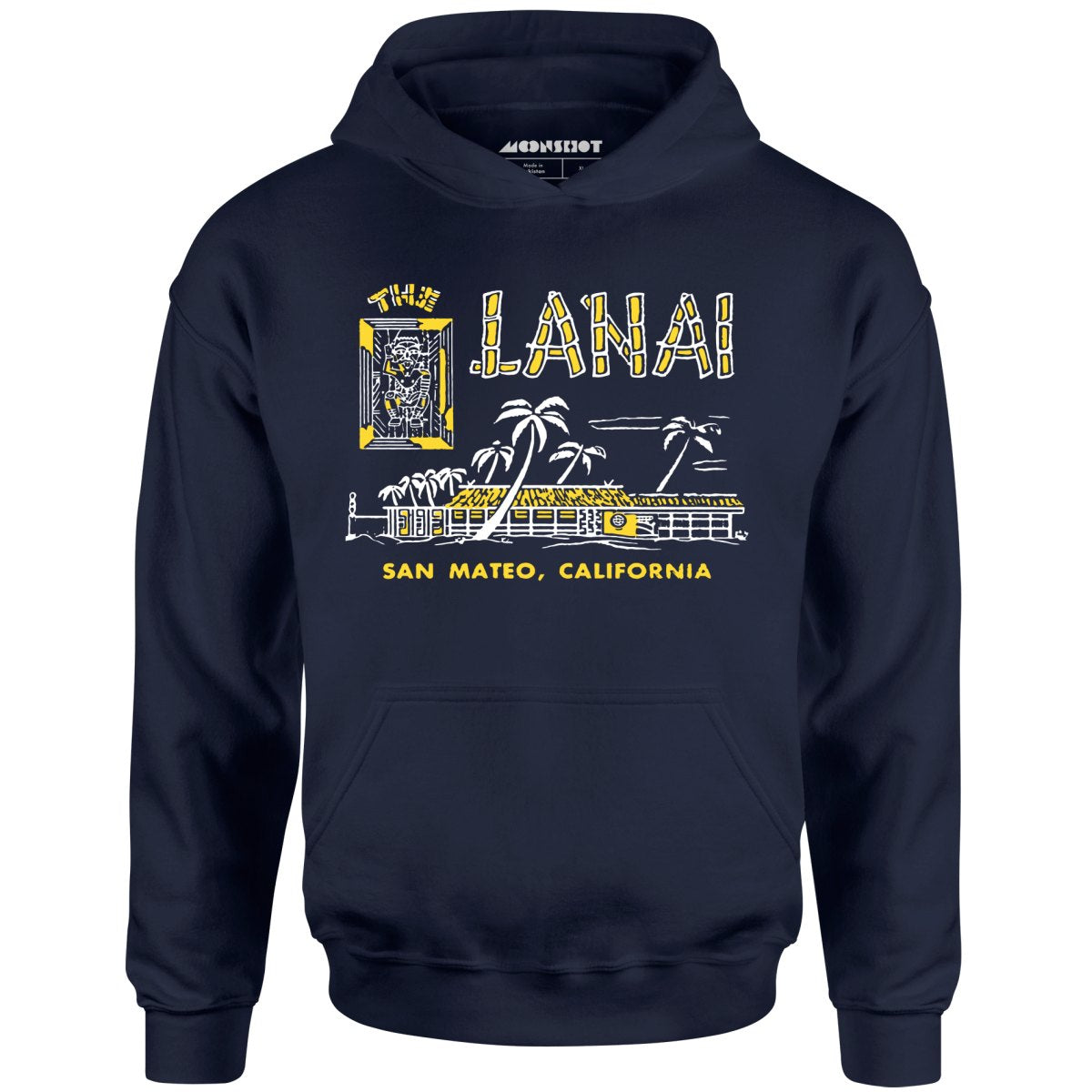 The Lanai - San Mateo, CA - Vintage Tiki Bar - Unisex Hoodie