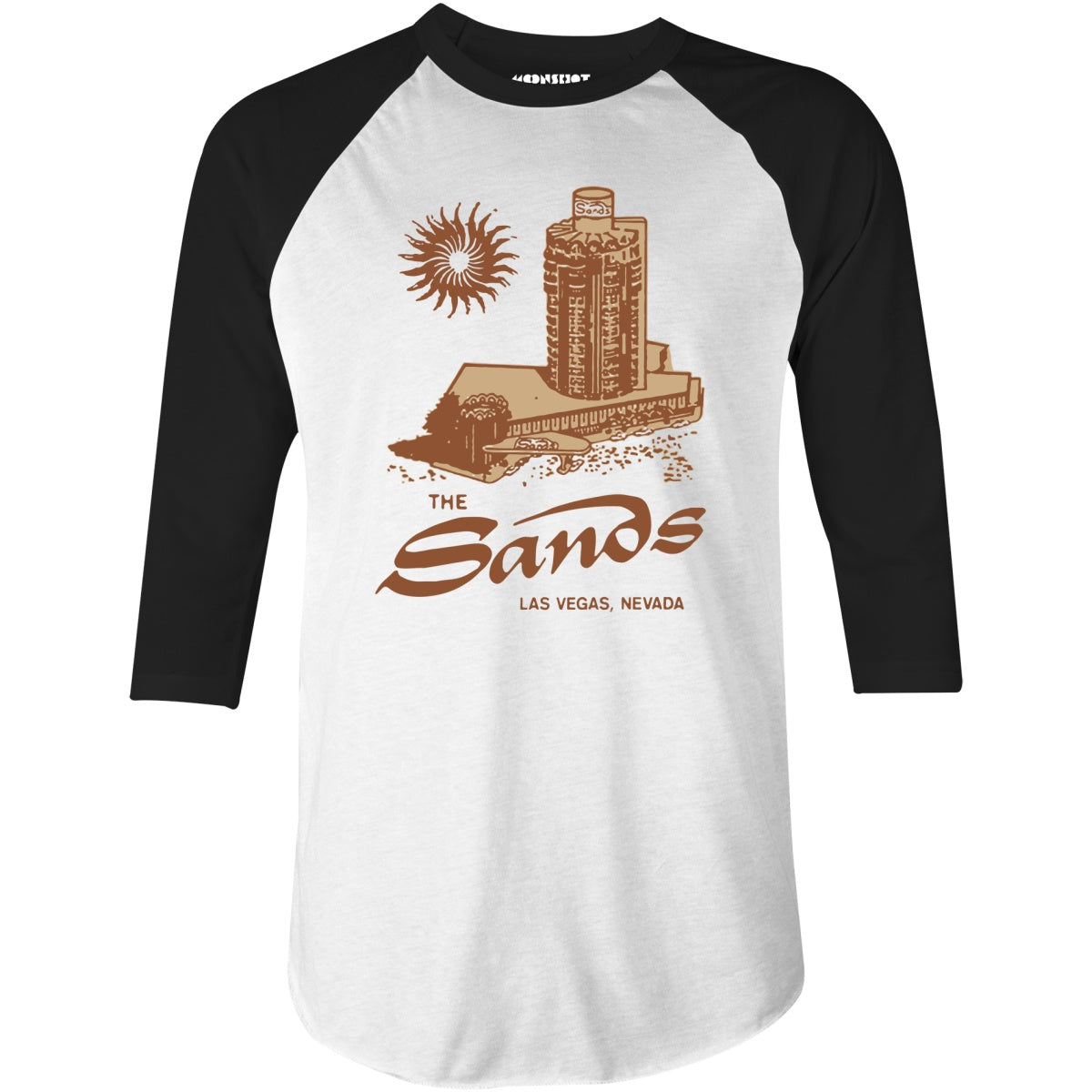 The Sands Hotel - Vintage Las Vegas - 3/4 Sleeve Raglan T-Shirt