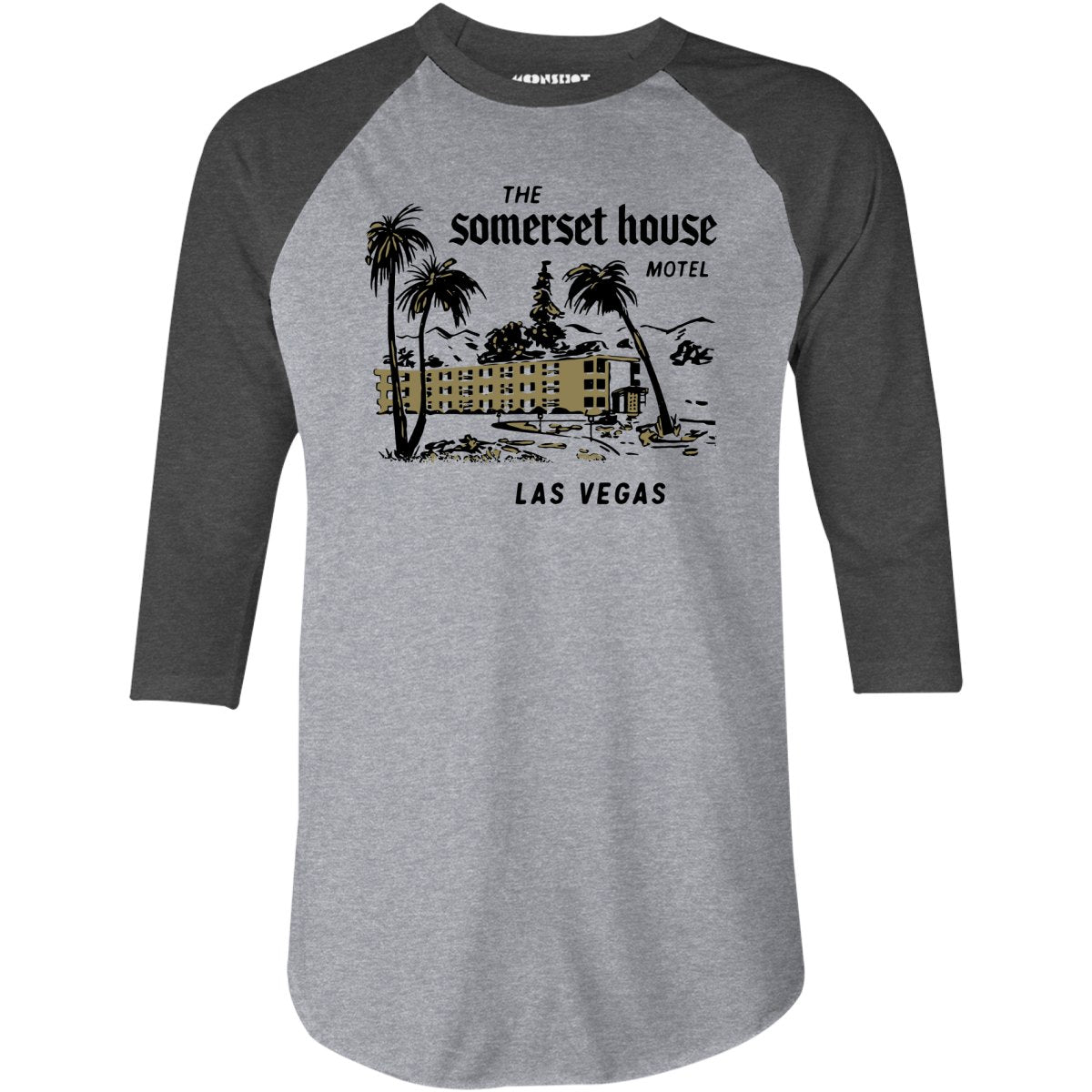 The Somerset House Motel - Vintage Las Vegas - 3/4 Sleeve Raglan T-Shirt