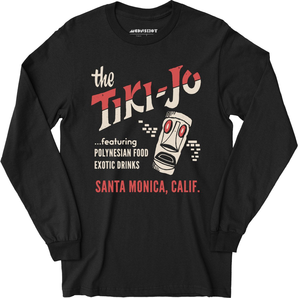 The Tiki-Jo - Santa Monica, CA - Vintage Tiki Bar - Long Sleeve T-Shirt