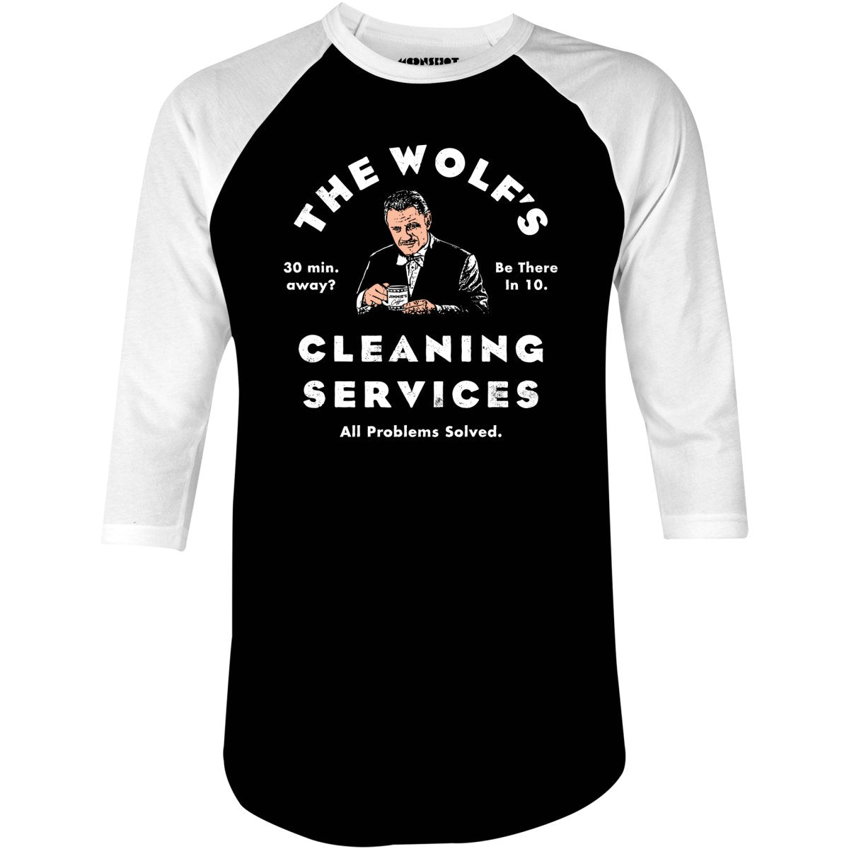 The Wolf's Cleaning Services - 3/4 Sleeve Raglan T-Shirt