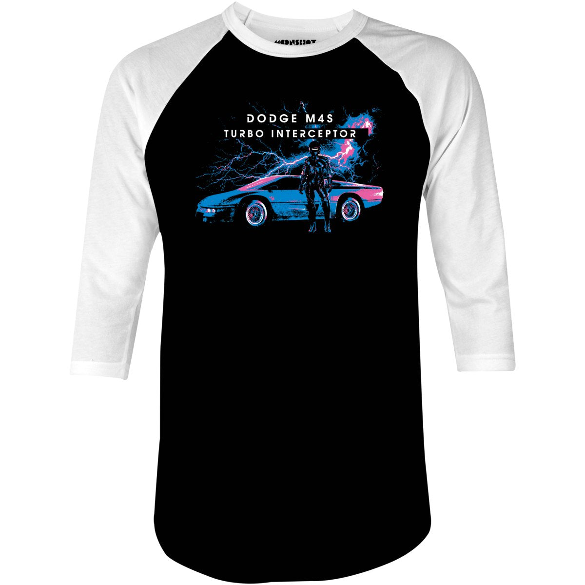 The Wraith Dodge M4S Turbo Interceptor - 3/4 Sleeve Raglan T-Shirt