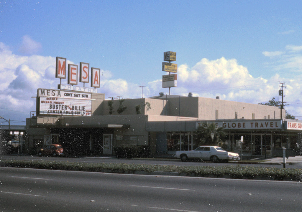 Mesa Theatre - Costa Mesa, CA - Vintage Movie Theatre - Black - Full Front