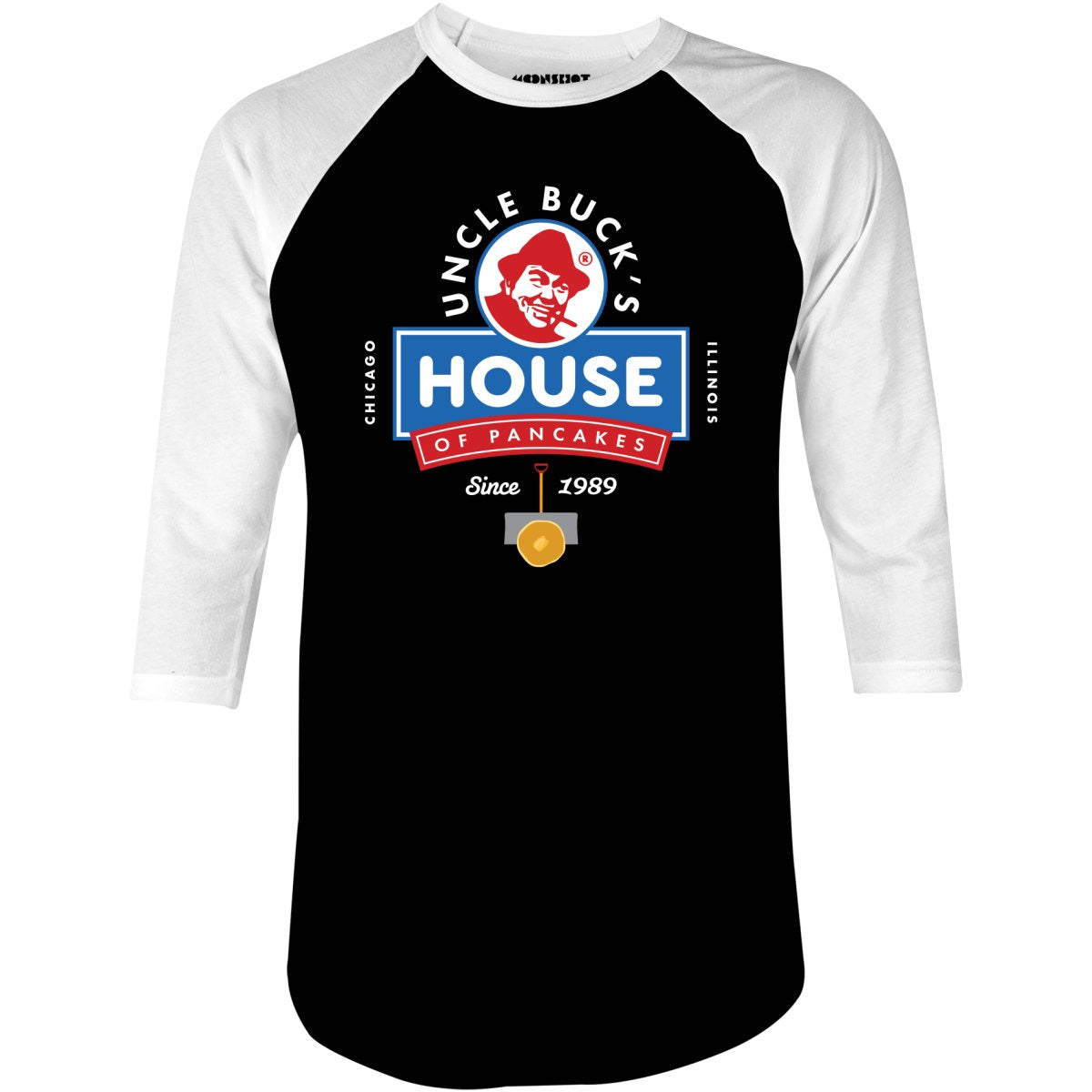 Uncle Buck's House of Pancakes - 3/4 Sleeve Raglan T-Shirt