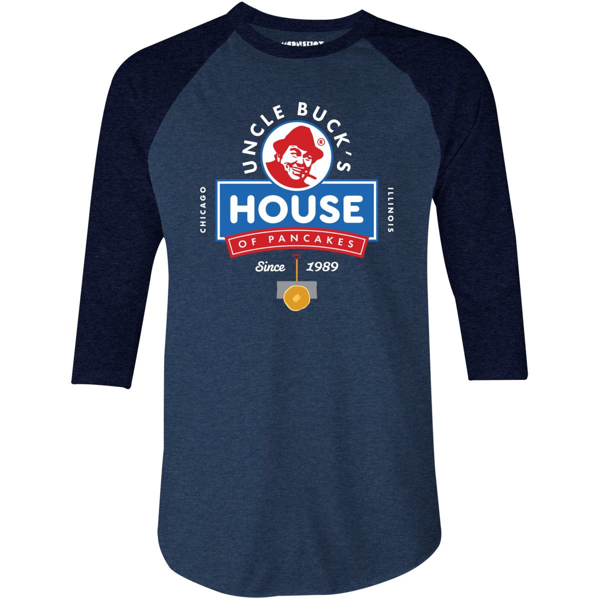 Uncle Buck's House of Pancakes - 3/4 Sleeve Raglan T-Shirt