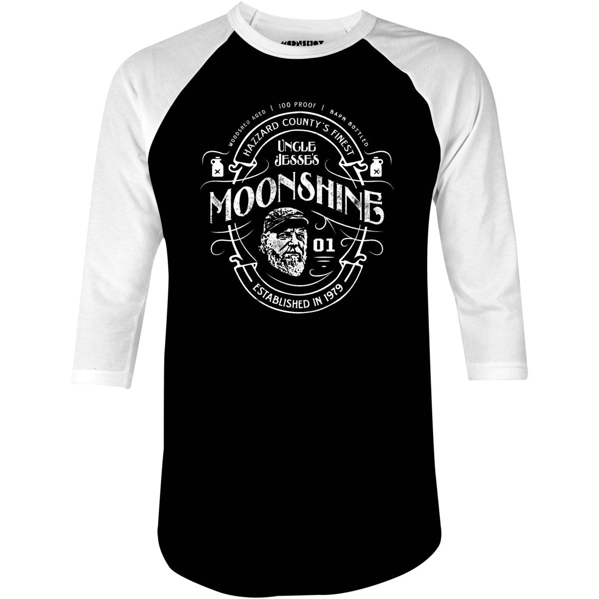 Uncle Jesse's Moonshine - 3/4 Sleeve Raglan T-Shirt