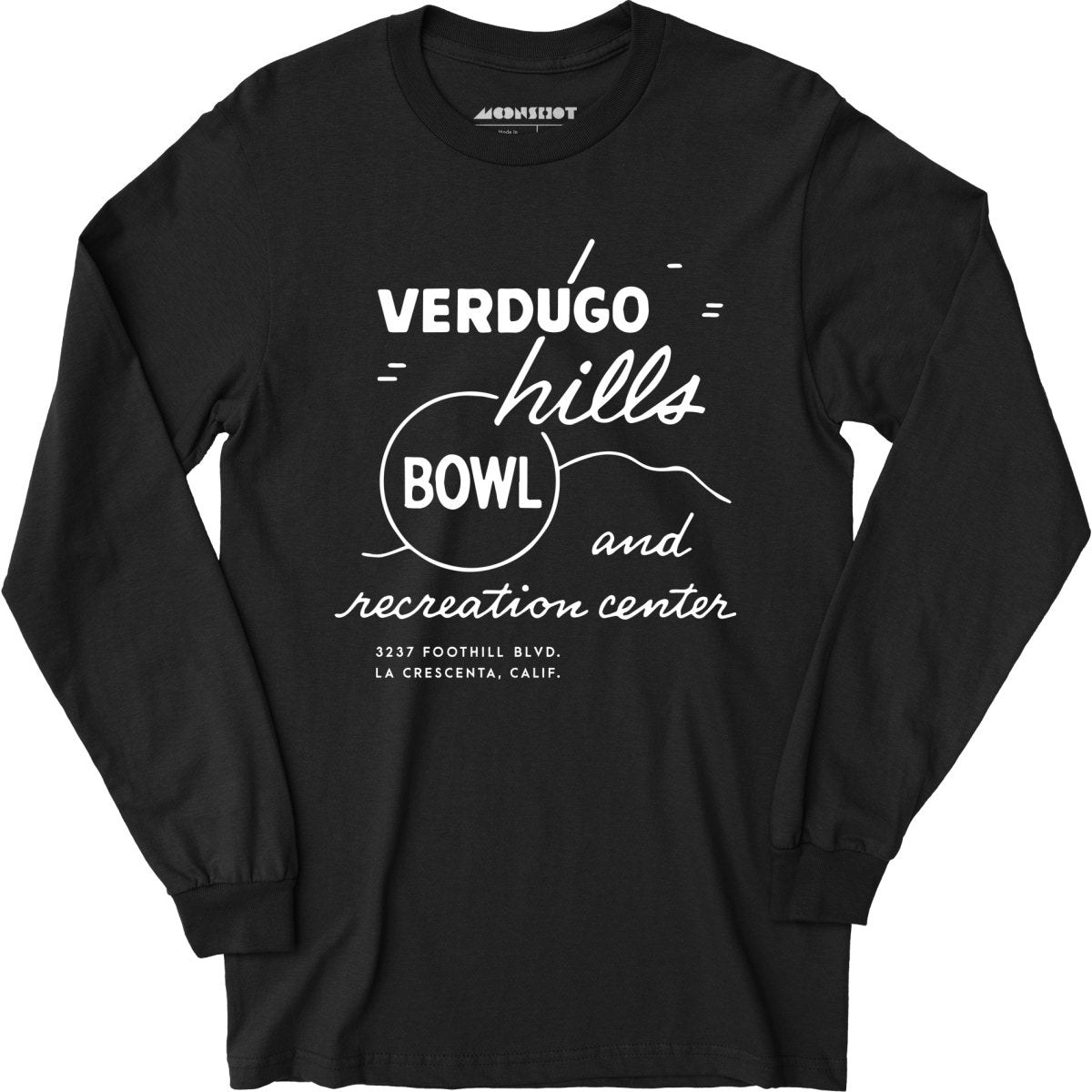 Verdugo Hills v2 - La Crescenta, CA - Vintage Bowling Alley - Long Sleeve T-Shirt