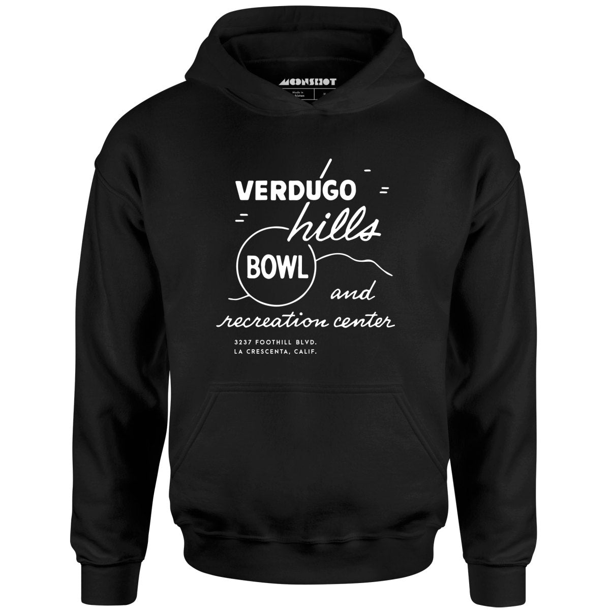 Verdugo Hills v2 - La Crescenta, CA - Vintage Bowling Alley - Unisex Hoodie