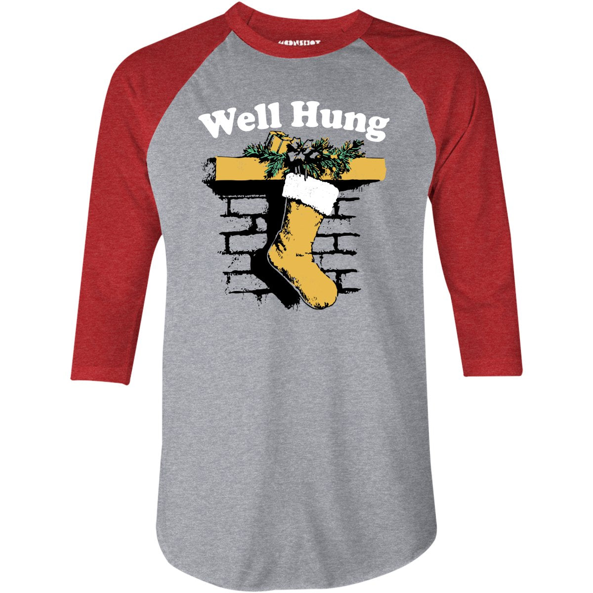 Well Hung Christmas - 3/4 Sleeve Raglan T-Shirt