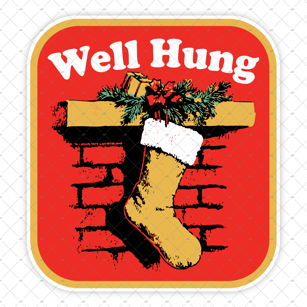 Well Hung Christmas - Sticker