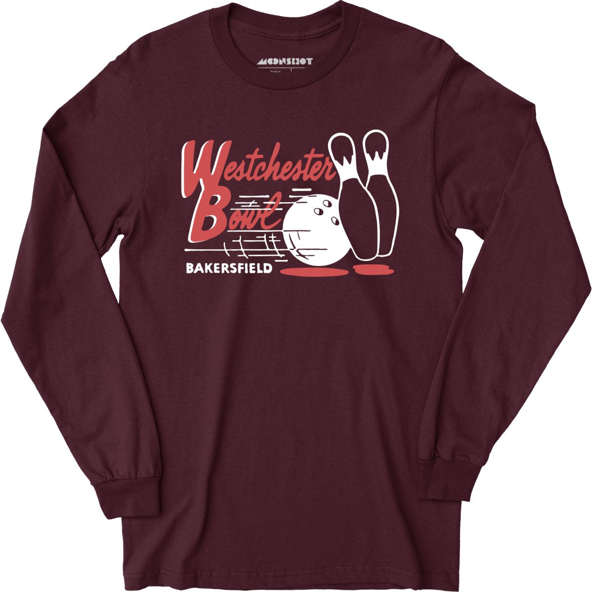 Westchester Bowl - Bakersfield, CA - Vintage Bowling Alley - Long Sleeve T-Shirt