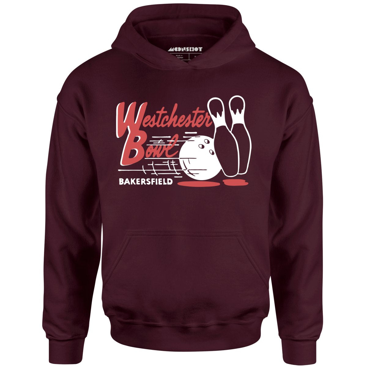 Westchester Bowl - Bakersfield, CA - Vintage Bowling Alley - Unisex Hoodie