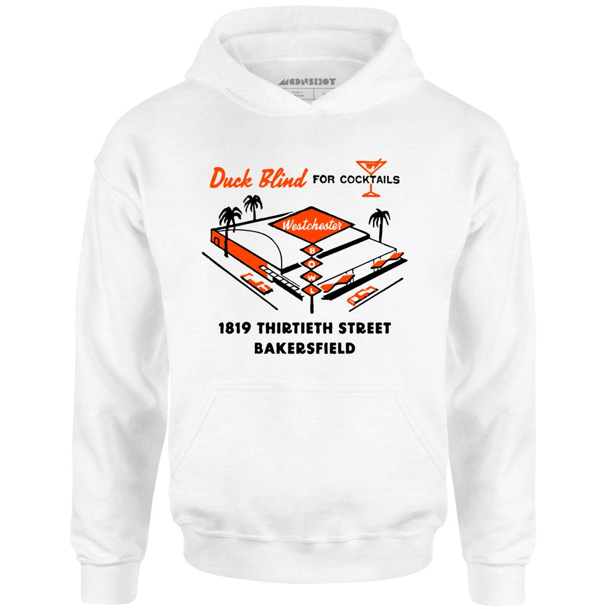 Westchester Bowl v2 - Bakersfield, CA - Vintage Bowling Alley - Unisex Hoodie