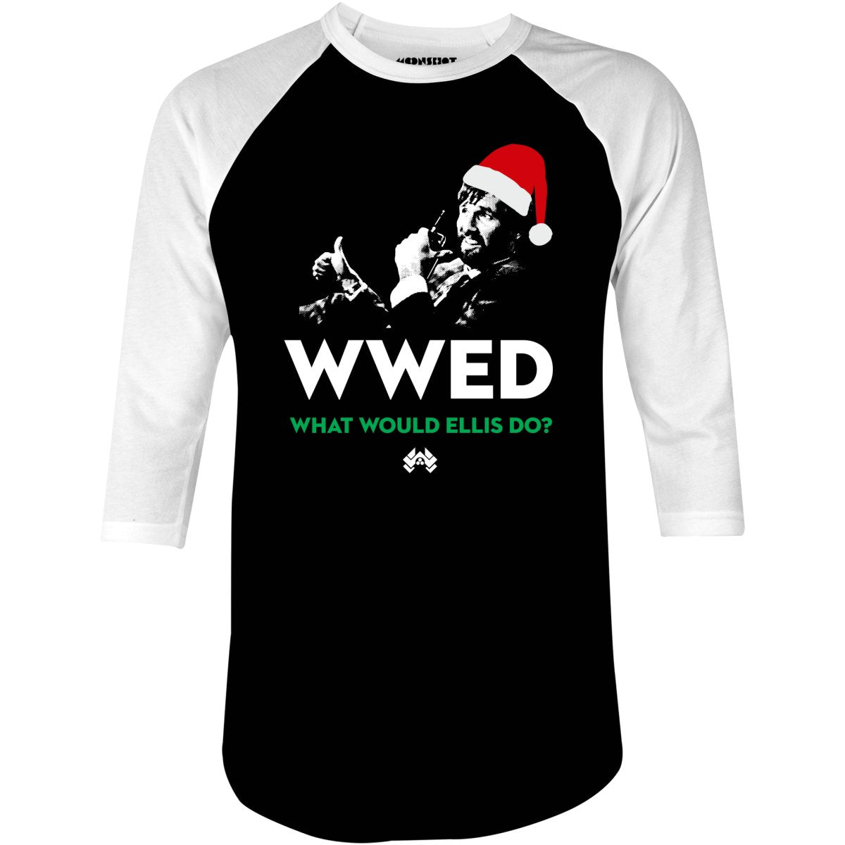 What Would Ellis Do? Christmas Edition - 3/4 Sleeve Raglan T-Shirt