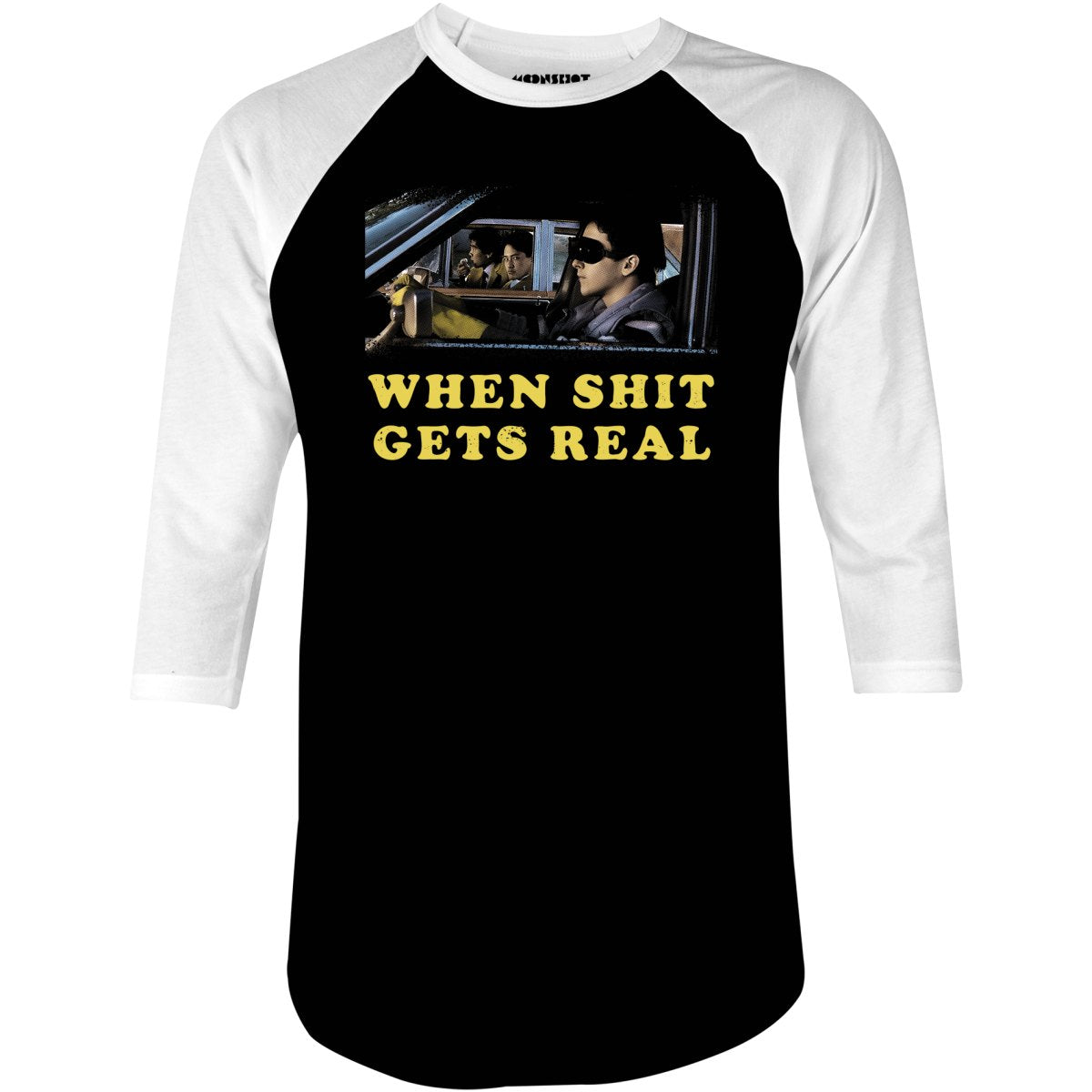 When It Gets Real - 3/4 Sleeve Raglan T-Shirt