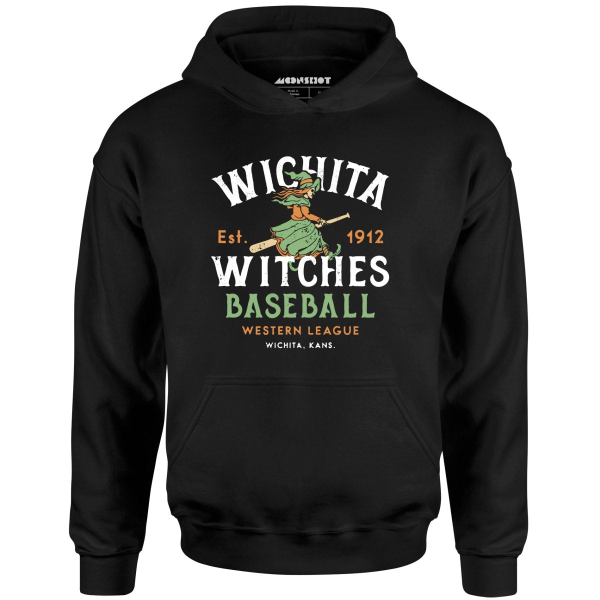 Wichita Witches - Kansas - Vintage Defunct Baseball Teams - Unisex Hoodie