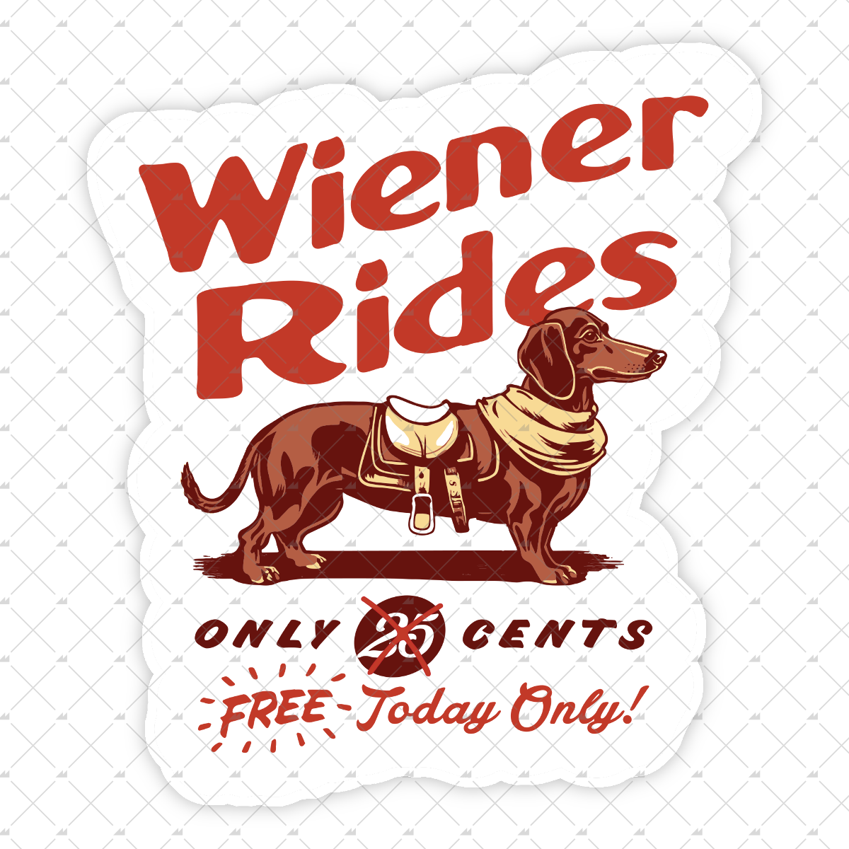 Wiener Rides - Sticker