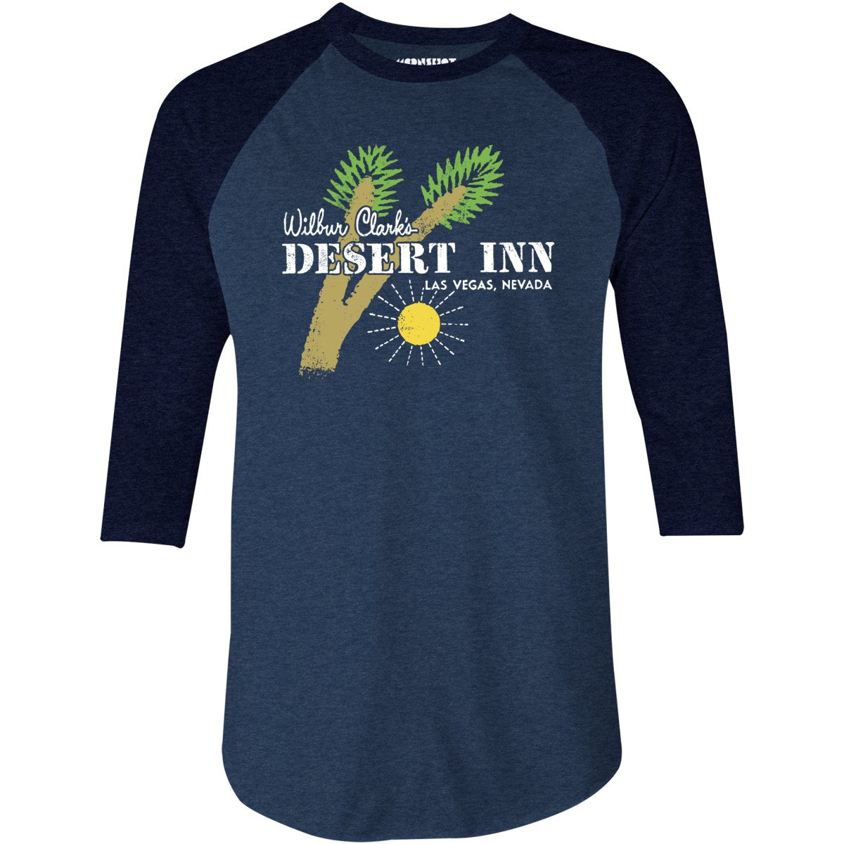 Wilbur Clark's Desert Inn - Vintage Las Vegas - 3/4 Sleeve Raglan T-Shirt