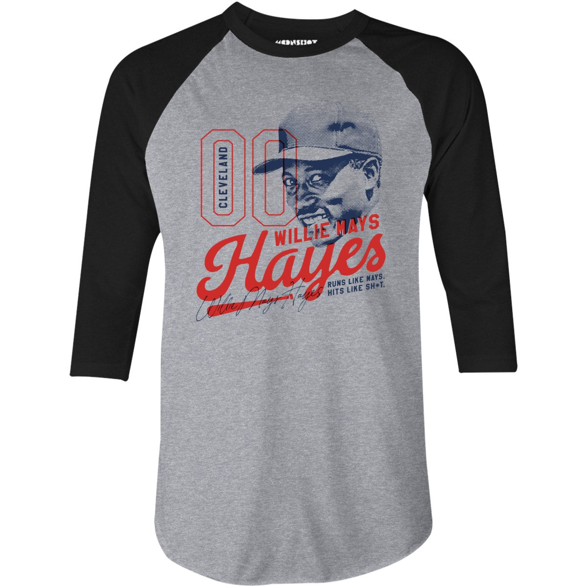 Willie Mays Hayes Tribute - 3/4 Sleeve Raglan T-Shirt